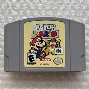 PAPER MARIO Nintendo 64 N64 Authentic Cleaned Tested Super Fun Retro Game Rare - Picture 1 of 10