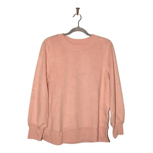 ANYBODY NUEVO $57 Sudadera de felpa francesa cuello redondo rosa brumosa pequeña - Imagen 1 de 3