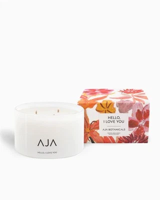 AJA BOTANICALS Hello, I Love You Three Wick Candle - White - Image 1 of 4