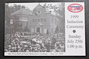 Bob Feller (d.2010) Cleveland Indians Autographed HOF Induction Postcard JSA - Picture 1 of 4