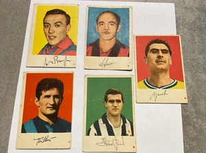 5 FIGURINE CALCIATORI CARTONATE EDI EDJ 1961 CALCIOCAMPIONI NO PANINI LAMPO EDIS - Foto 1 di 2
