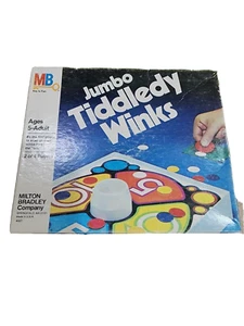Jumbo Tiddledy Winks Milton Bradley Company 1974 #4027 gran juego familiar vintage - Imagen 1 de 12