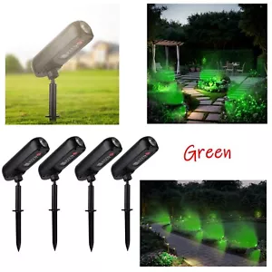 Solar Spot Lights LED Garden Outdoor Pathway Lawn Fence Lamp Green Spotlight - Picture 1 of 8