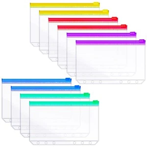 10 Stück A6 Binder Taschen Klarsichthüllen A6 Ringbuch Budget Planner Deutsch... - Bild 1 von 6
