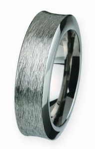 Anillo de diseño serio R248 acero inoxidable pulido 10mm ancho 56 - Imagen 1 de 1