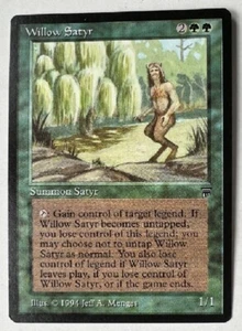 Willow Satyr Magic the Gathering English Legends, raro, casi nuevo - Imagen 1 de 2