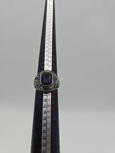 JOSTEN LTM Class Ring 1985 Las Lomas High School Purple Stone Size 10.5 - Picture 1 of 6