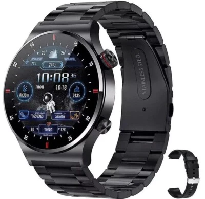 QW33 Smartwatch Blutdruckmessung Telefonieren Whatsapp Benachrichtigungen Sport NFC