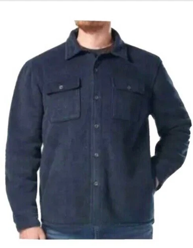 CHAQUETA CAMISA HOMBRE RUGGED ELEMENTS SHERPA FORRADA (AZUL MARINO OSCURO XXL) NUEVA CON ETIQUETAS Foto 1 de 1