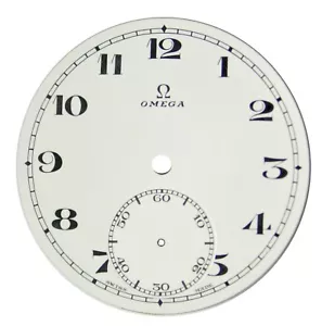 Orig. Reloj Bolsillo Omega Vintage Porcelana Esmalte Cuadrante Nuevo de Lote Antiguo - Imagen 1 de 2