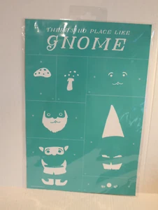 Gnome Chalk Couture Transfer "There's No Place Like Gnome" Stencil 18" x 12" - Picture 1 of 1