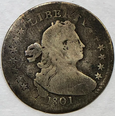 1801 Draped Bust Heraldic Eagle Reverse Silver Half Dime Cover