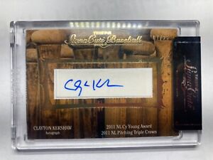 CLAYTON KERSHAW Auto Numbered #1 of 25 * 2012 Tristar Signa Cut * Autograph *