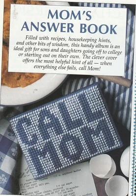 Call Mom Hint Book - 6-1/4"x x 4-1/4"h x 3/4"d - Plastic Canvas Pattern ONLY - Image 1 of 2