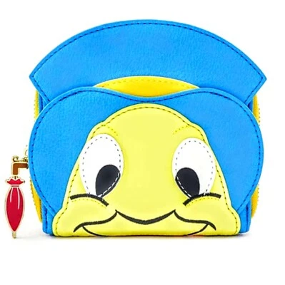 LOUNGEFLY Disney PINOCHO MINÍ CRICKET Cremallera Alrededor Cartera Cartera Nuevo Foto 1 de 4