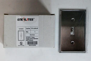 10 Pack Enerlites 7711-10P-UF Stainless Steel Wallplate For Toggle Switch - Picture 1 of 6
