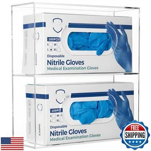 Aphbrada Glove Box Holder Glove Dispenser Wall Mount, Double Acrylic Gloves D - Picture 1 of 5