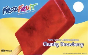 Frozfruit Chunky Strawberry Ice Cream Truck Sticker 8"x5" - Picture 1 of 3