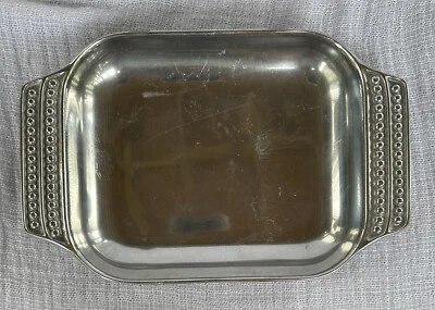 WILTON ARMETALE FLUTES PEARLS 9.75" TRAY BOWL DISH 272045 USA RWP - Image 1 of 4