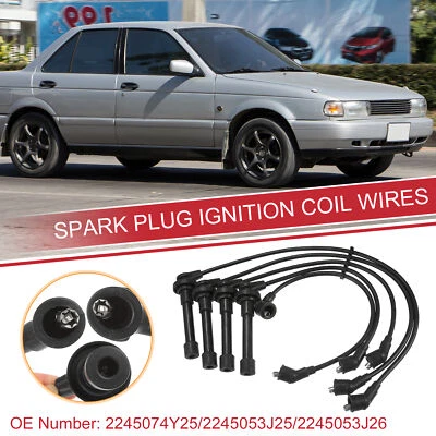 Cable de bobina de encendido de cable de bujía 5 piezas No.2245074Y25 para Nissan Sentra 200SX Foto 1 de 4