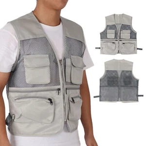 Military Vest Breathable Multi Pocket Mesh Fishing Vest For Outdoor AP - Picture 1 of 22