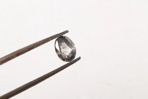 0.65Cts Natural Clear Black Salt & Pepper Oval Shape Loose Diamond 6.38mm DB41 - Picture 1 of 10