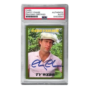 Chevy Chase Autographed Caddyshack Trading Card PSA Encapsulated Ty Webb Signed - Picture 1 of 2