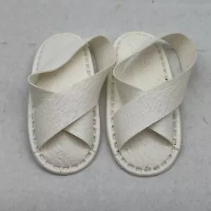 Barbie Ken Brad Action Wear 1971 Shoe In White Sandals - Picture 1 of 5