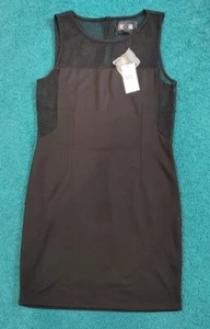 Eric + Lani Dress Sleeveless Mesh Top Black SZ Small Sheer NWT - Picture 1 of 7