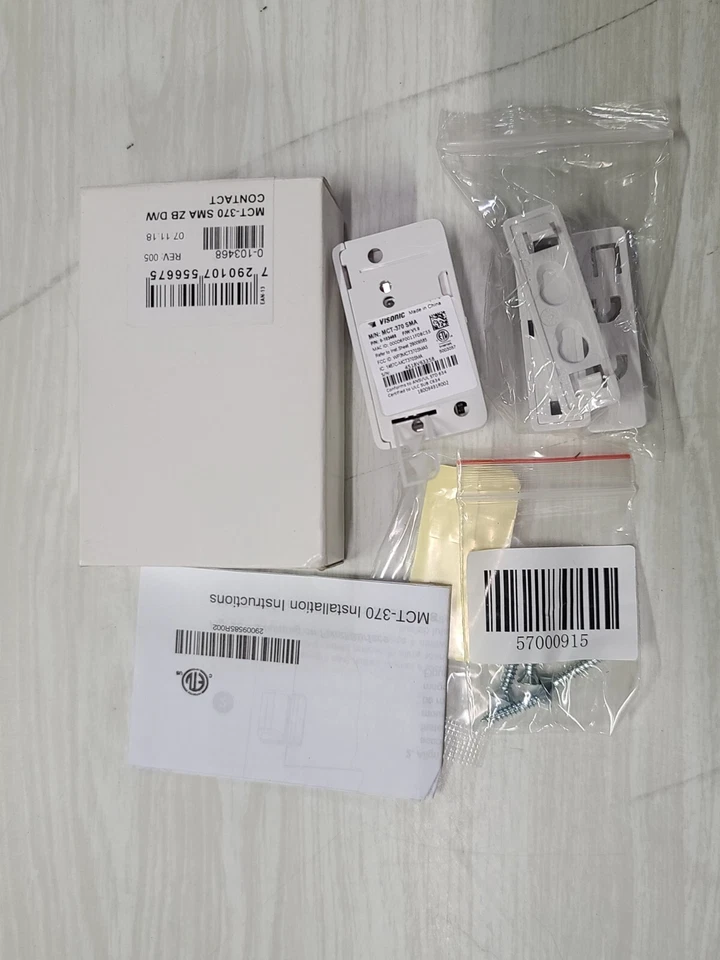 LOT OF 2 Visonic MCT-370 SMA Long Range Wireless Magnetic Door Window Sensor