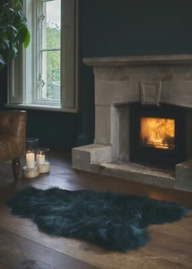 Eco Tanned Icelandic Dark Green Sheepskin Super Soft Premium Luxury Long Wool - Bild 1 von 2