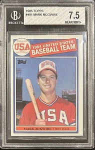 MARK MCGWIRE 1985 TOPPS OLYMPIC USA RC #401 BGS 7.5 NEAR MINT + ROOKIE - Bild 1 von 2