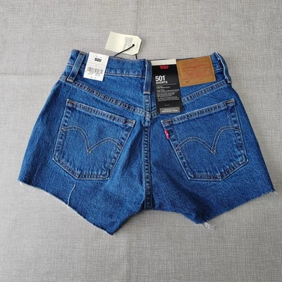 Levi's Women's 501 Original Shorts W23 Blue Denim - Image 1 of 4