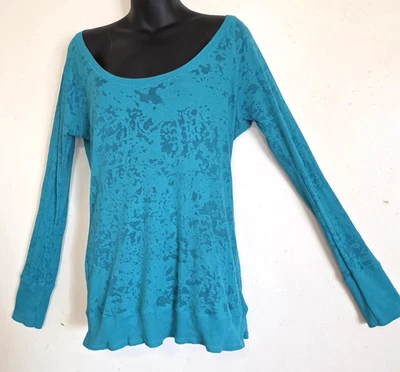 Top vintage OP Ocean Pacific Burnout para mujer XXL turquesa elástico defectos años 80 90 Foto 1 de 4