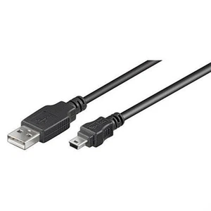 Goobay USB 2.0 Hi-Speed Kabel Stecker Typ-A > Mini-Stecker Typ-B 1,5 m Schwarz - Bild 1 von 1