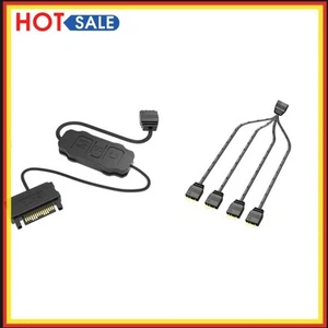 ARGB Controller 5V 3PIN to SATA Interface Extension Cable for PC Case Fan(Black) - Afbeelding 1 van 9