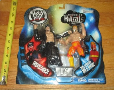 WWF WWE Jakks Hulk Hogan Undertaker Ringside Rivals figuras de lucha libre WCW NWA Foto 1 de 4