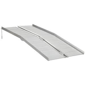 HOMCOM 183 x 72 cm Rampa Aluminio Plegable Movilidad Scooter Silla de Ruedas Umbral - Imagen 1 de 11