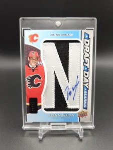2013-14 Upper Deck SP Game Used Draft Day Marks /35 Sean Monahan Rookie Auto - Picture 1 of 2