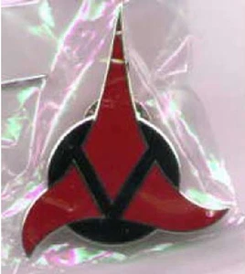 Prendedor Cloisonne Star Trek: The Next Generation Klingon Micro Logo NUEVO SIN USAR - Imagen 1 de 1