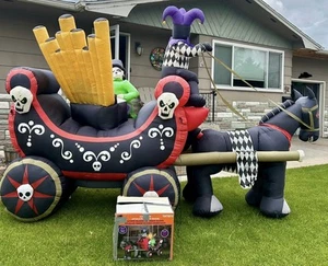 GEMMY Halloween Inflatable 12 Foot Circus Wagon Organ Carriage 2013 Decor Works - Picture 1 of 14