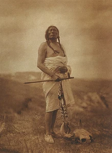 Foto de arte indio nativo americano Sioux Medicine Man 15x 22 Edward Curtis - Imagen 1 de 1