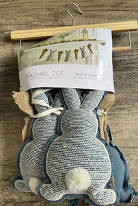 NWT Rachel Zoe Nursery Easter Mantel Scarf 24” x 84” Bunny Carrot Made India - Picture 1 of 3