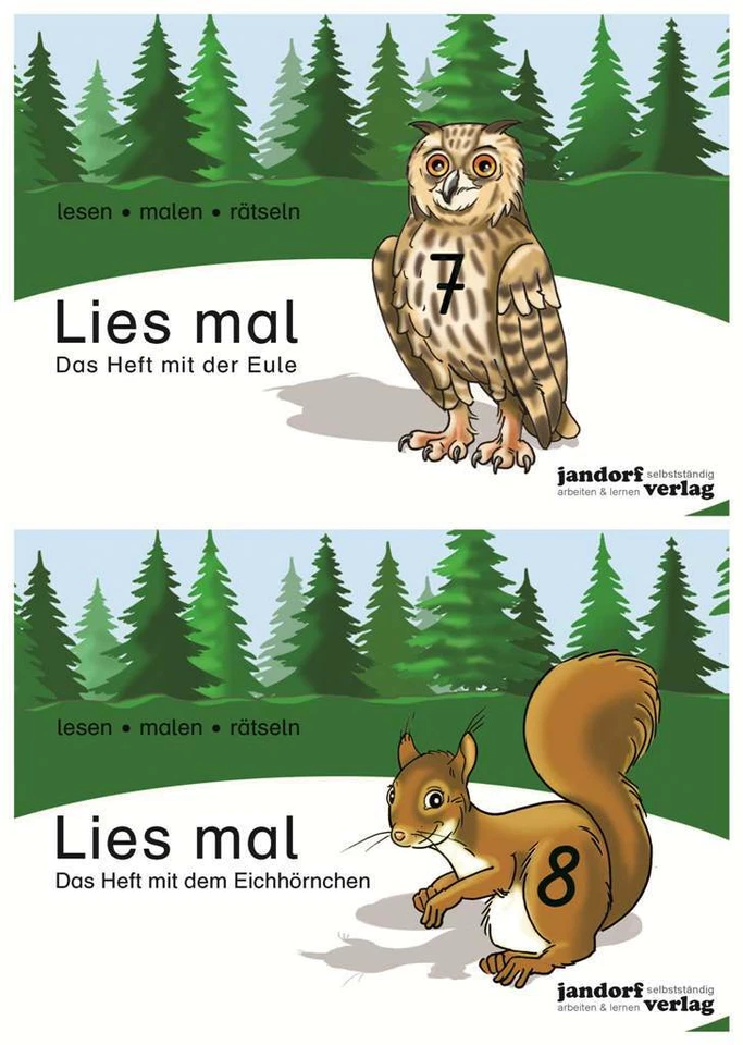 Lies mal Hefte 7 und 8 (Eule und Eichhörnchen) als Paket - Bild 1 von 1