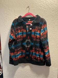 The Punchy Peyote Fleece Azteken Pullover Gr. Large Westernpullover - Bild 1 von 8