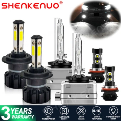 For BMW 335D 2009-2011 LED HID Xenon Headlight High / Low + Fog Light 6× Bulbs - Image 1 of 4