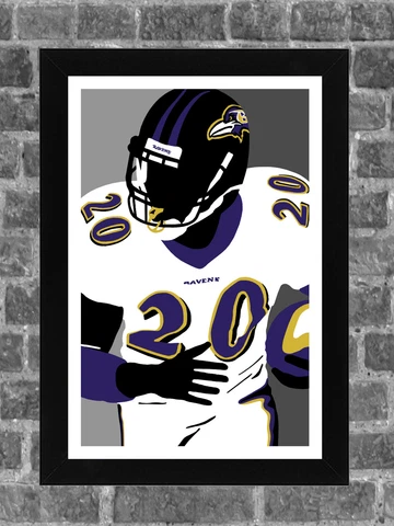 Baltimore Ravens Ed Reed Portrait Sports Print Art 11x17 Cover
