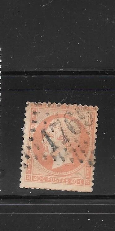 FRANCE FRENCH SC# 27 1862 40c NAPOLEON III  definitive VG USED OLD ANTIQUE STAMP - Image 1 of 1