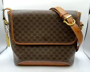 CELINE Macadam Canvas Brown PVC Leather Shoulder bag - Picture 1 of 24