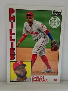 2019 Topps 35th Anniversary Insert #T84-6 Carlos Santana Philadelphia Phillies - Bild 1 von 2